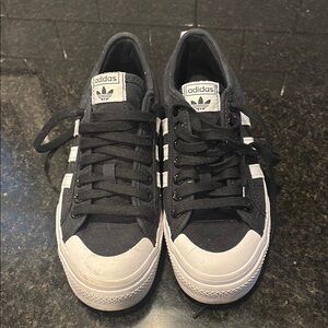 Adidas Woman's Black and White Sneakers